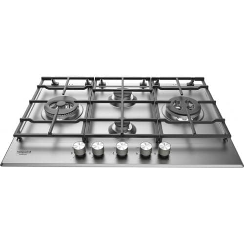 Placa a Gás Hotpoint PKL 741 D2/T/IX/HA | 75 cm | 4 Zonas | Aço inoxidável