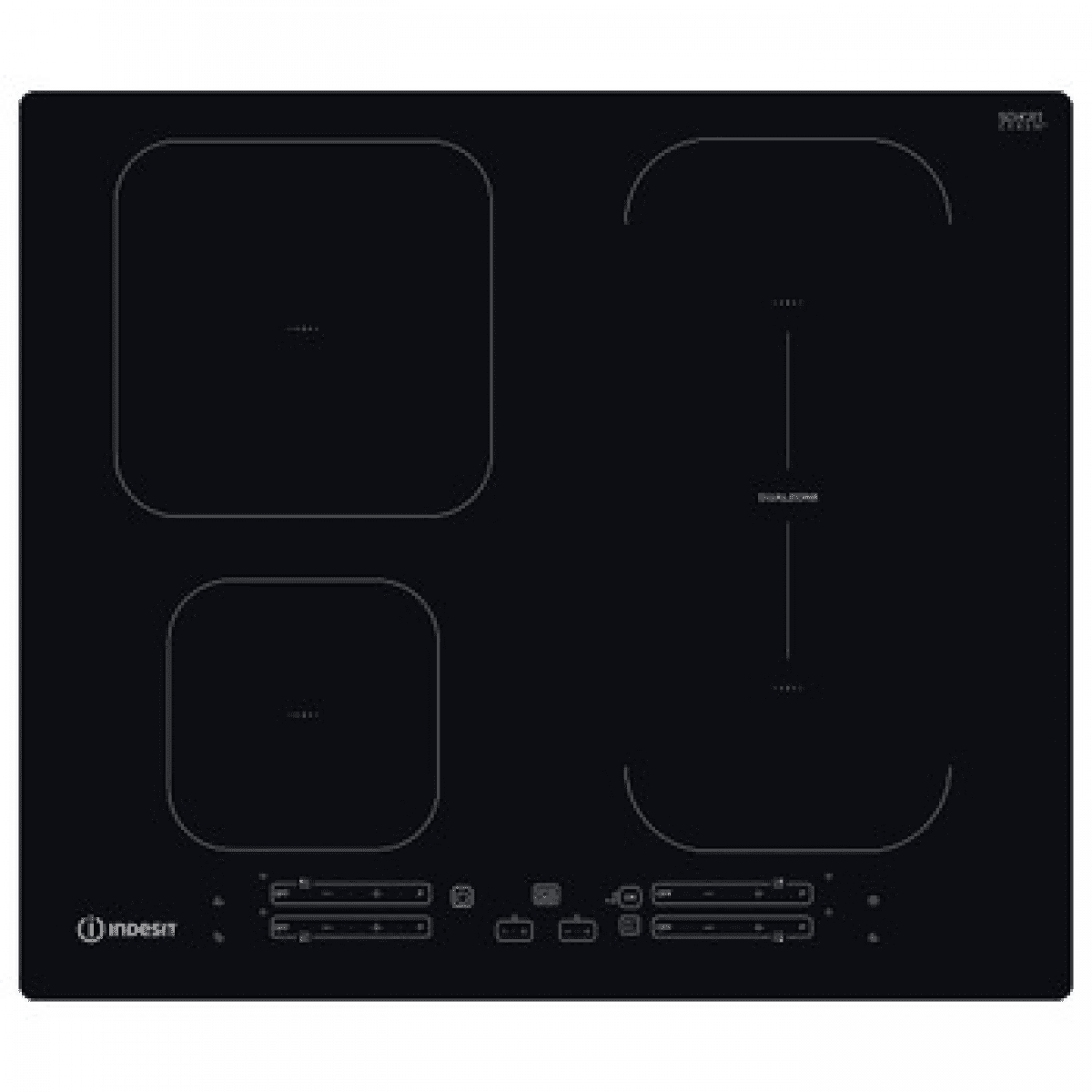 Placa de Indução Indesit IB 65B60 NE | 4 Zonas, 59cm, Preto