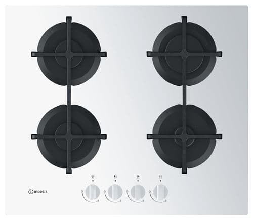 Placa a Gás Indesit ING 61T/WH | 59cm, 4 zonas, 7300W, Branco, Encastre