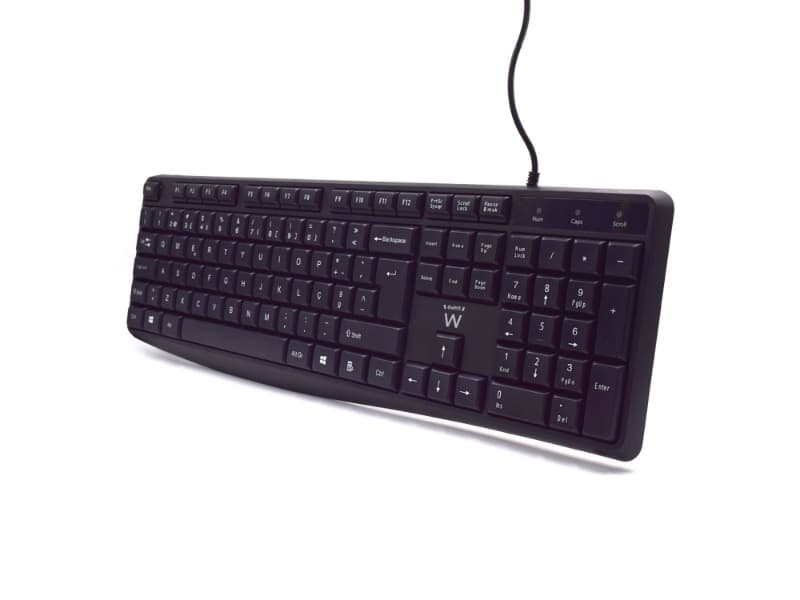 Teclado Ewent Business USB Quiet Typing PT Preto
