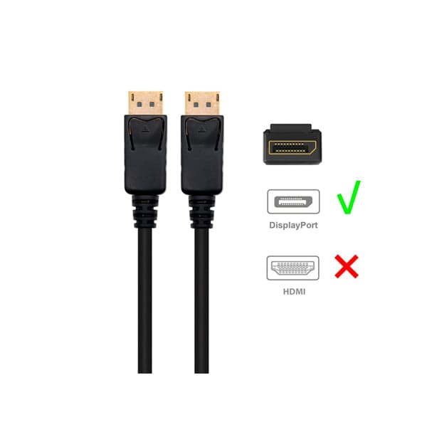 Cabo Ewent DisplayPort v1.2, 4k @ 60Hz, A/A AWG32, 1.0m, CU, shielded