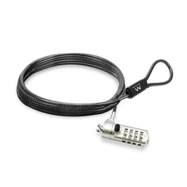 Cadeado Ewent Anti-Roubo c/Código 1.50 M Preto