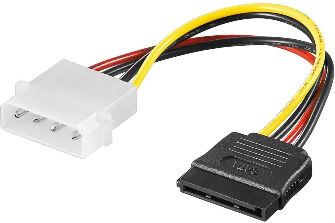 Ewent Cabo de Alimentação Molex EC1501 5.25" Macho para 1x SATA 0.13m