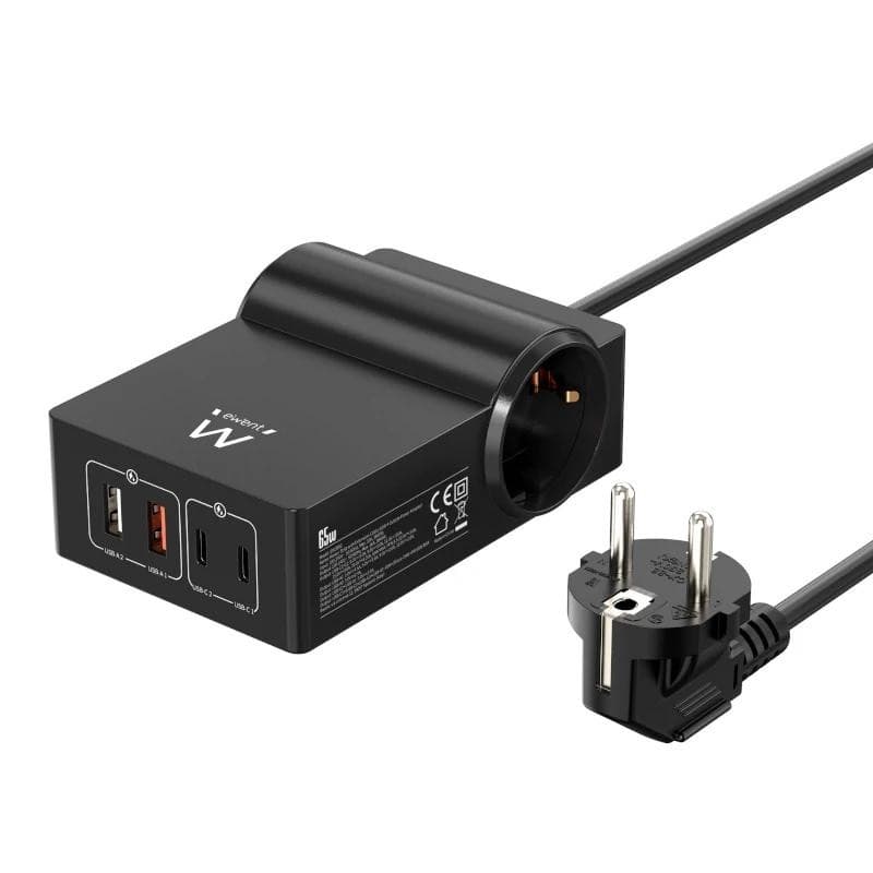 Estação de Carregamento Ewent 65W USB GaN