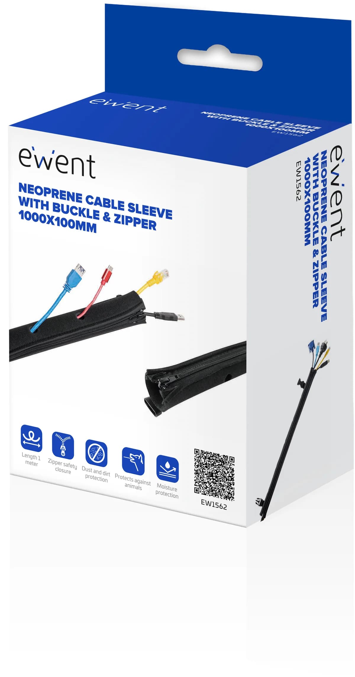 Ewent Organizador p/ Cabos Manga c/ Fecho EW1562 1Mtr EW1562 - EW1562