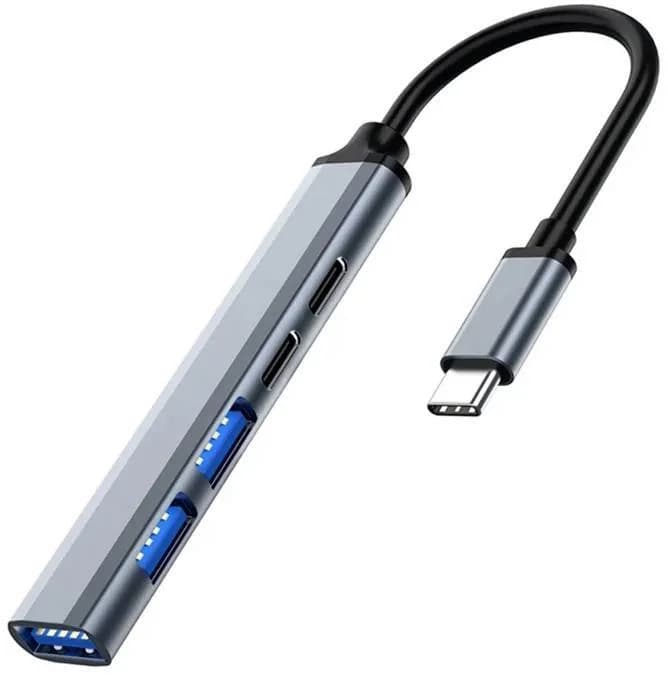 Ewent Hub USB-C EW1149 5-Port USB 3.2 Gen1 PD 100W Cinza