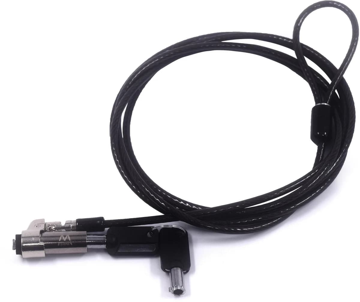 Ewent NanoSaver EW1239 Cabo de Segurança com Chaves 1,8m Preto