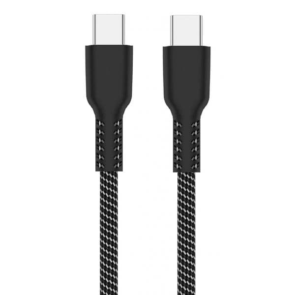Ewent EC1089 Cabo USB-C Fabric PD60W 480Mbps USB 2.0 AWG24 2 Metros Preto/Branco