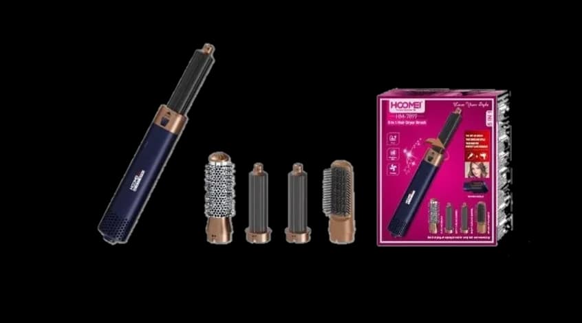 Hoomei HM-7899 1000W 5 em 1 Escova e Secador de Cabelo 3 Temperaturas 360°