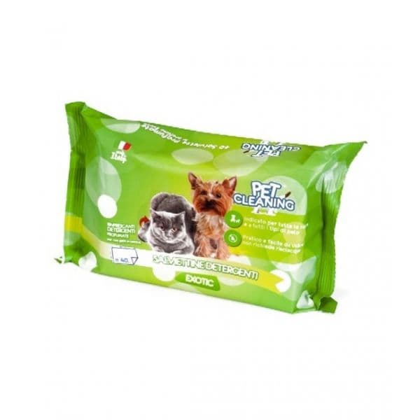 Pet Cleaning Toalhitas de Limpeza para Pelo Exotic x40