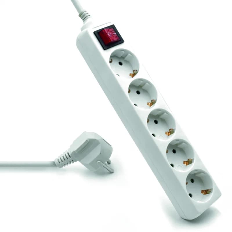 Régua Ewent 5 Tomadas 16A com Switch On/Off Branco
