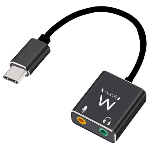 Adaptador Gigabit de Áudio Ewent USB-C > 2x Jack 3.5 mm