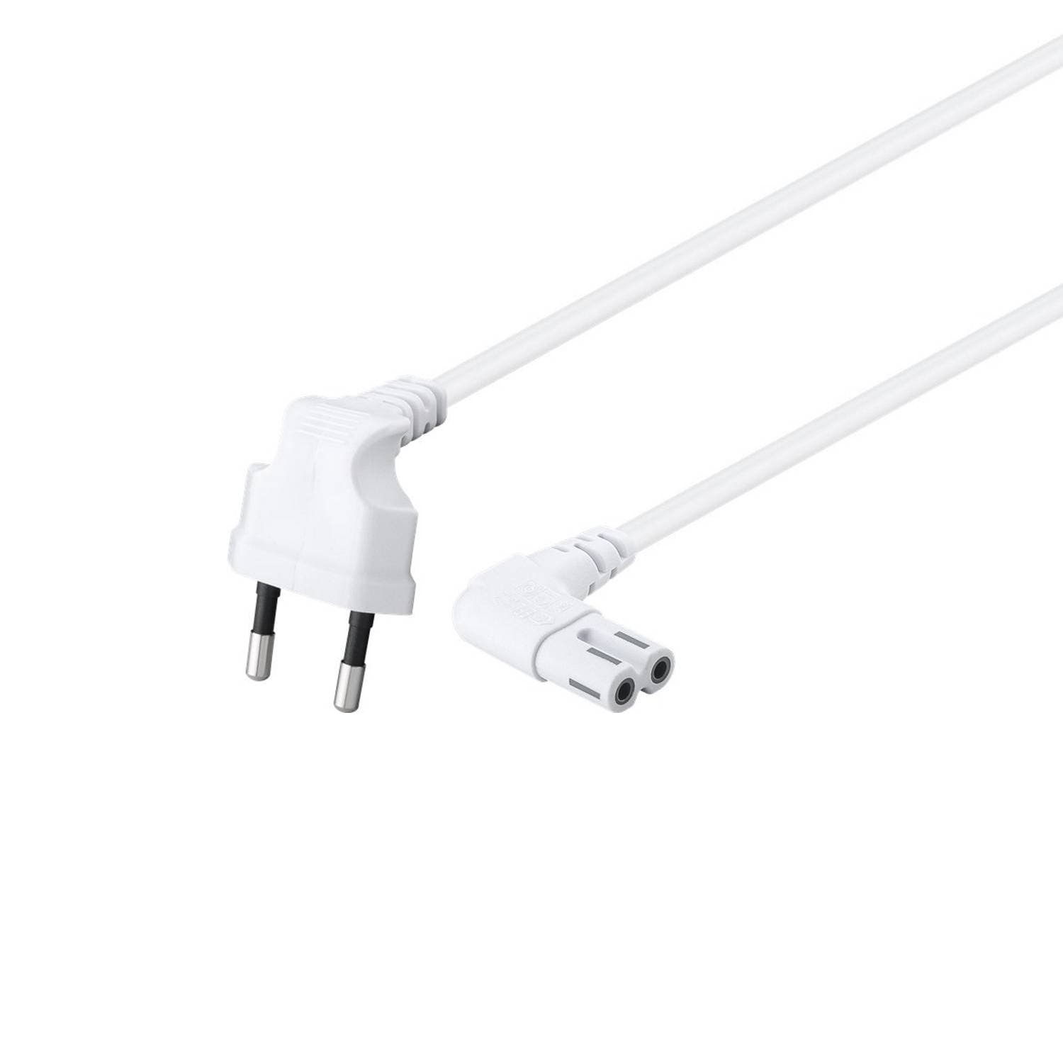 Cabo de Alimentação Ewent IEC C7 Ewent 90º 1.8m Branco