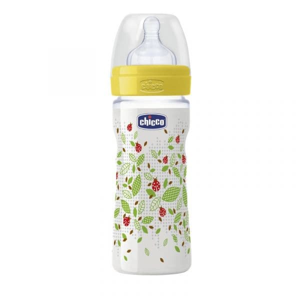 Chicco Biberão Benessere Silicone 2m+ 250ml Yellow - 00020623300040