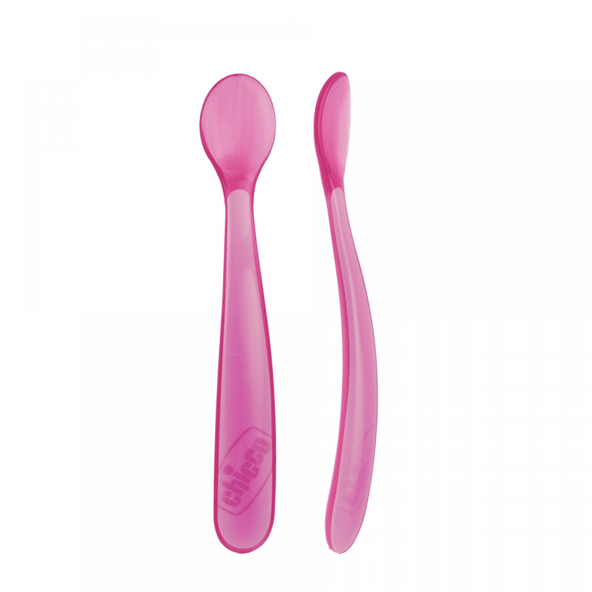 CHICCO COLHER SILICONE 6M+ ROSA X2