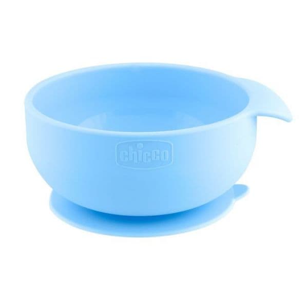 Chicco Take Eat Easy Tigela Silicone Azul 6m+