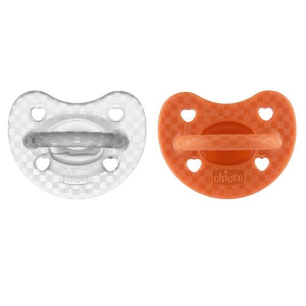 Chicco Chupeta PhysioForma Luxe Laranja/Transparente 2 Unidades 16-36M