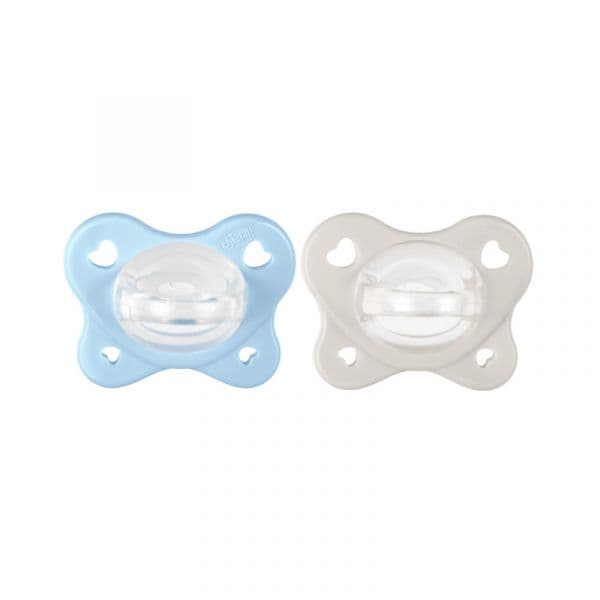 Chicco Pacifier Physioforma Dual Soft Grey/Blue 2-6M 2 Unidades