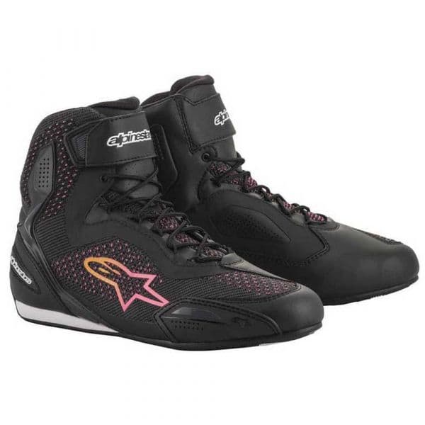 Alpinestars Botas Mulher Stella Faster 3 Rideknit Black / Yellow / Pink 40