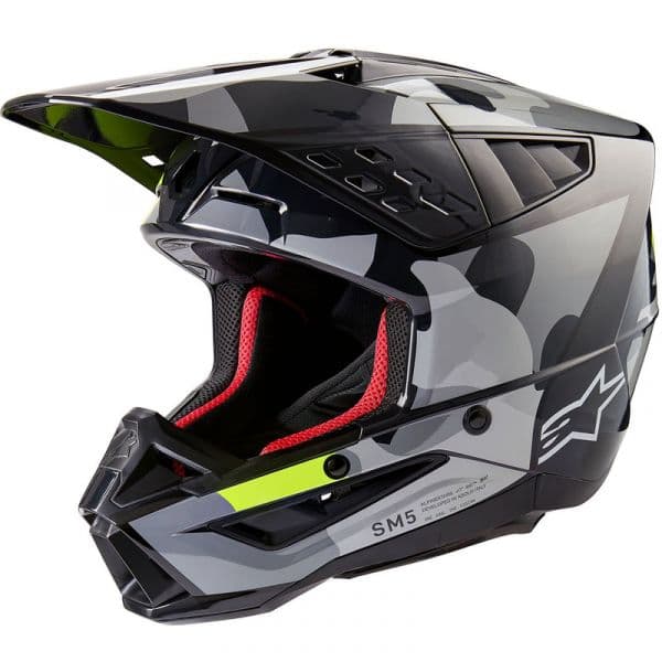 ALPINESTARS Capacete S-M5 Rover 2 Dark Gray / Yellow Fluo Glossy M