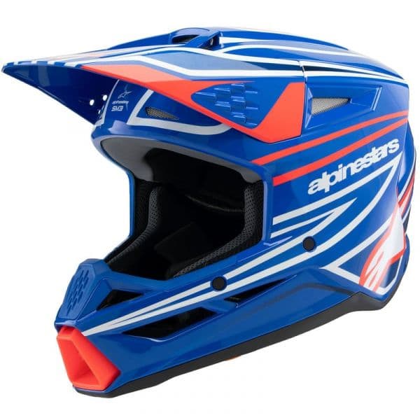 Alpinestars Capacete Off-road Júnior S-M3 Youth Wurx ECE22.06 - Blue / Red / White / Black 2025 - M