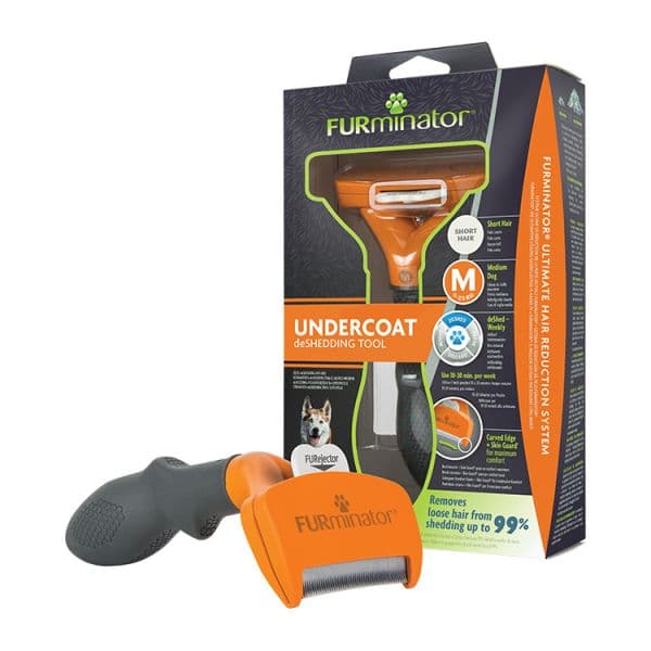 FURminator Escova Desembaraçadora Pelo Curto - Cão Médio