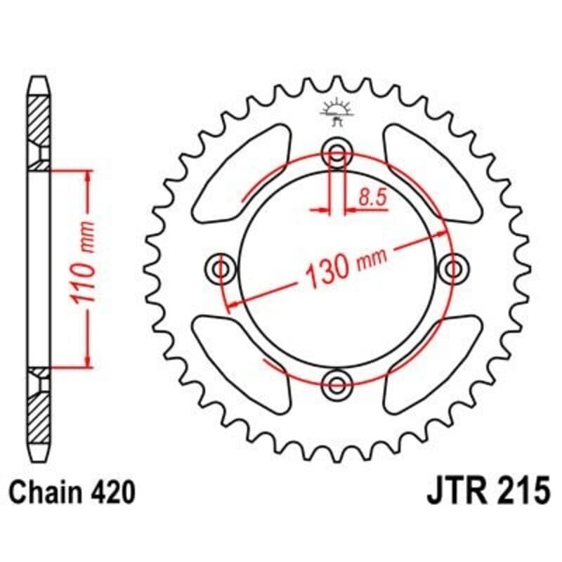 CREMALHEIRA JTR215-50D (HONDA CR80)