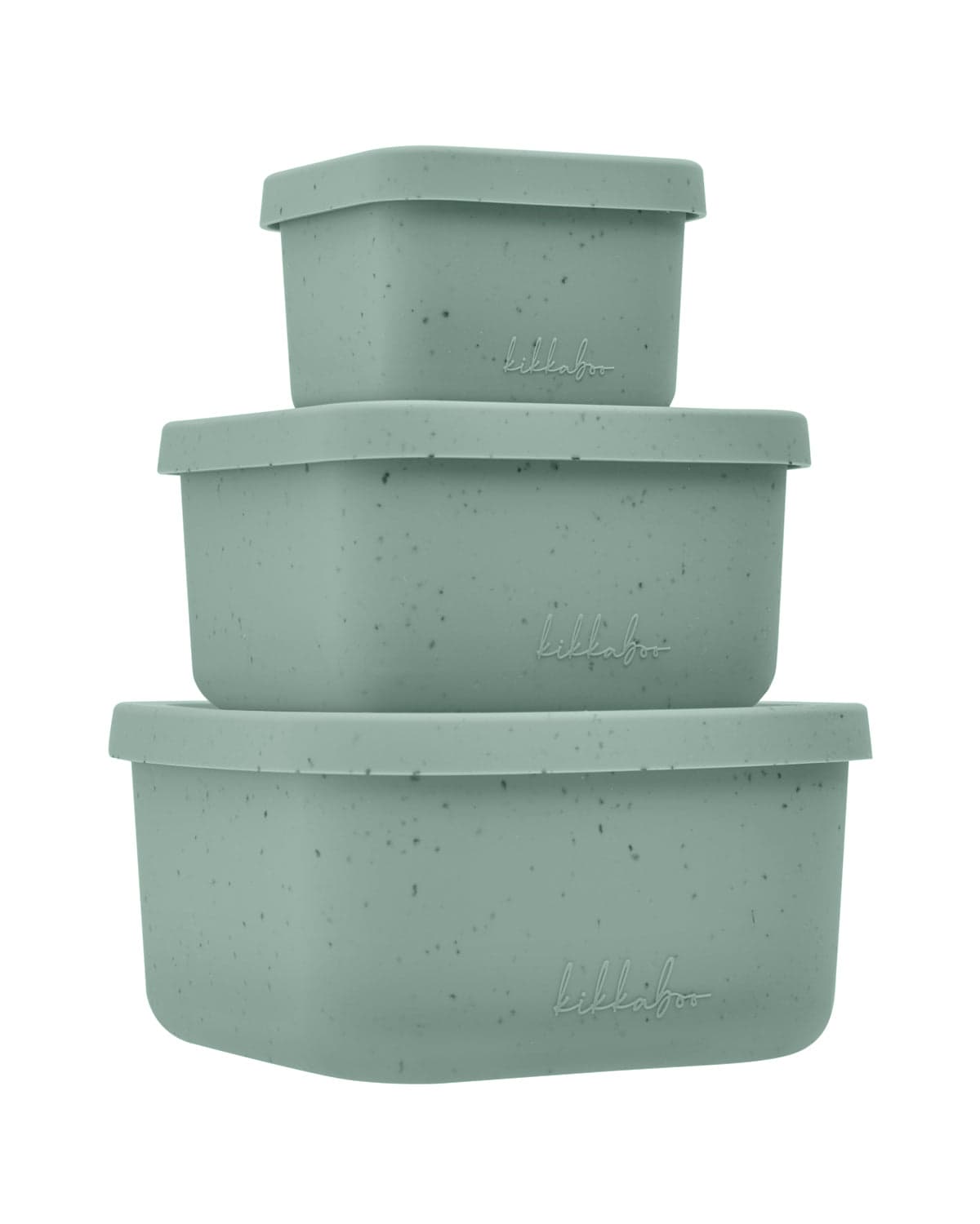 Conjunto de lancheira Platinum Silicone Sage de 3 peças Kikkaboo