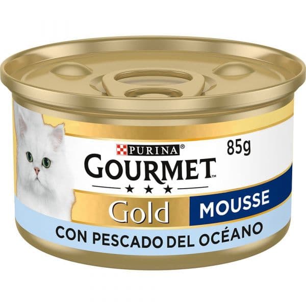 Ração Húmida Purina Gourmet Gold Mousse Peixe do Oceano 24x85g
