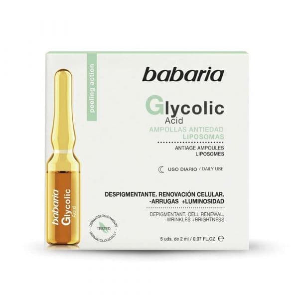 Babaria Ampolas Ácido Glicólico 5 x 2 ml