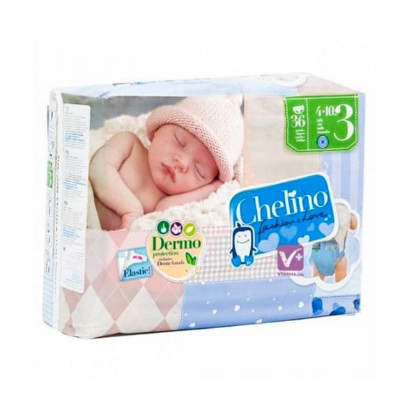 Chelino Fraldas Tam 3 4-10 Kg 36 Un.