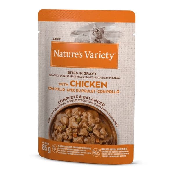 Ração Húmida Nature's Variety Wet Bites in Gravy Chicken 85g
