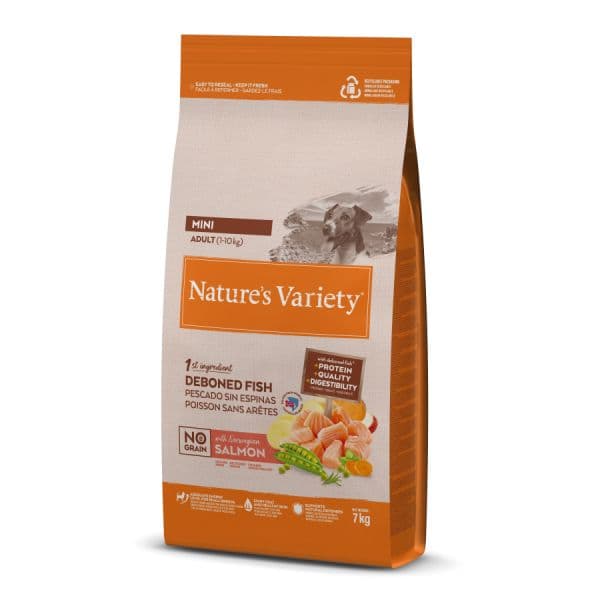 Nature's Variety Cão No Grain Mini Adulto Salmão 3kg