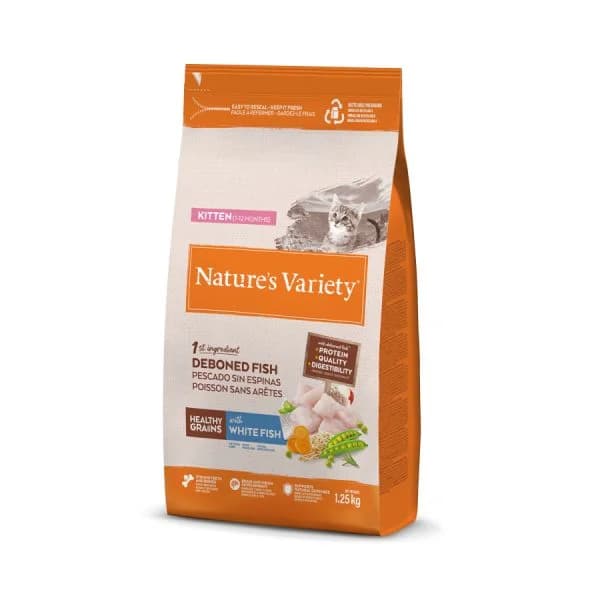 Nature's Variety Grain Peixe Branco para Kitten 300Gr