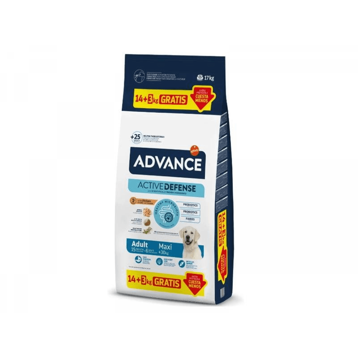 Advance Maxi Adult Chicken & Rice 14+3Kg