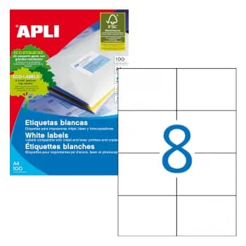 Apli 800 Etiquetas Adesivas 105x74mm 100 Fls A4 - 01279