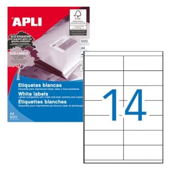 Apli Etiquetas Adesivas 105x40mm 500 Fls - 01786