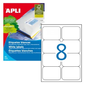 Apli Etiquetas Adesivas 99,1x67,7mm 100 Fls - 02420