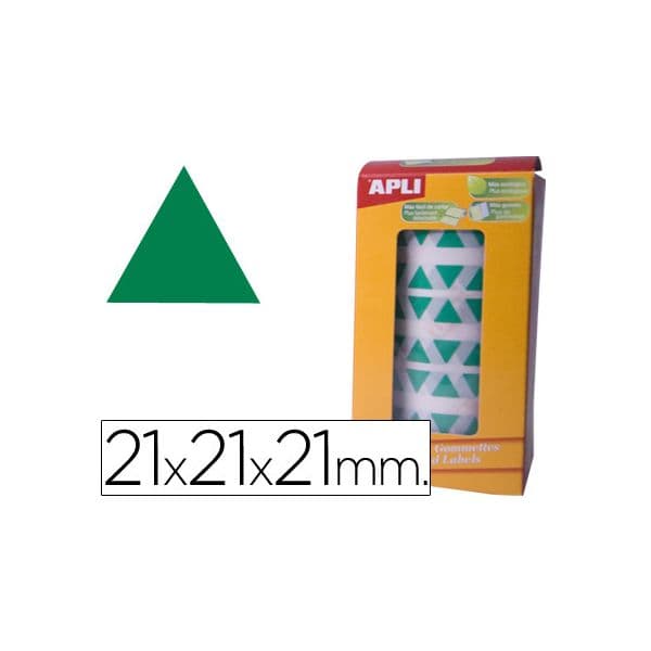 Apli Rolo Etiquetas Adesivas Triangulares 21x21x21mm Verde - 4870