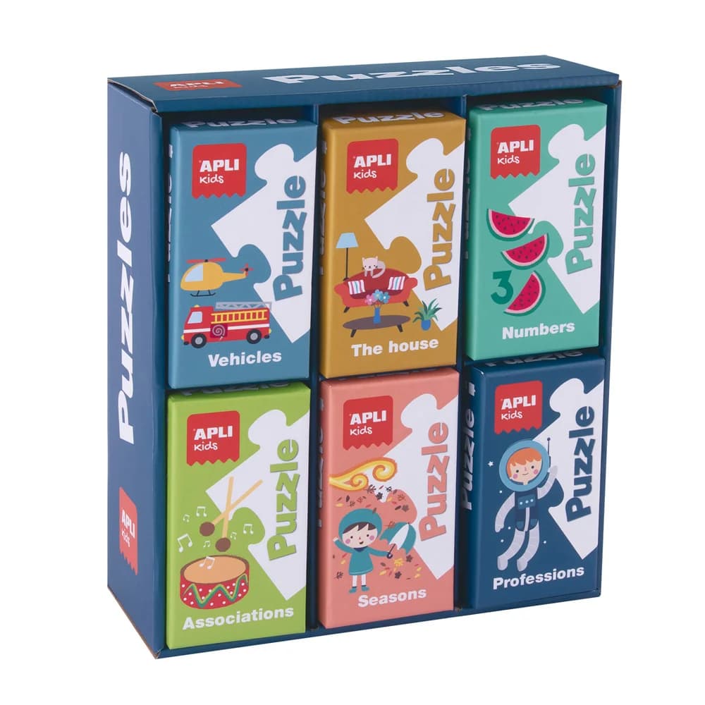 APLI Expositor Jogo Puzzle Kids 6un (Vermelho) - APL13334