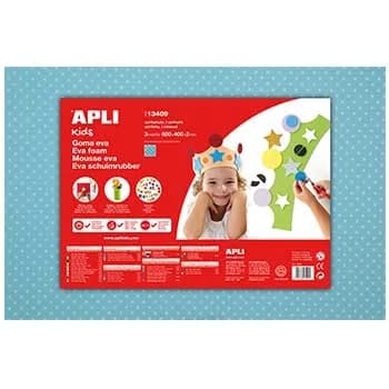 Apli Folha Eva Bolinhas Azuis 400x600x2mm 3 Un. - 13409
