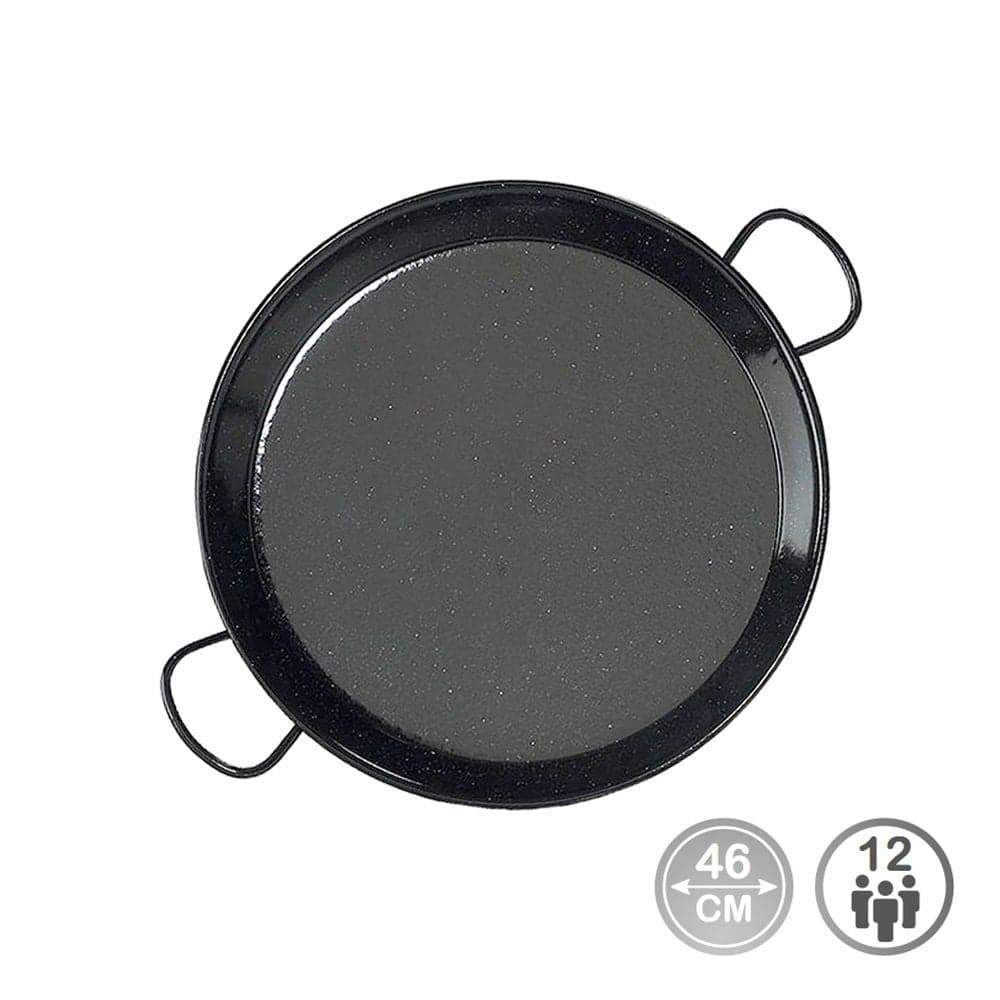 FRIGIDEIRA PARA PAELHA TRADICIONAL EM AÇO ESMALTADO Ø46CM (12 PES