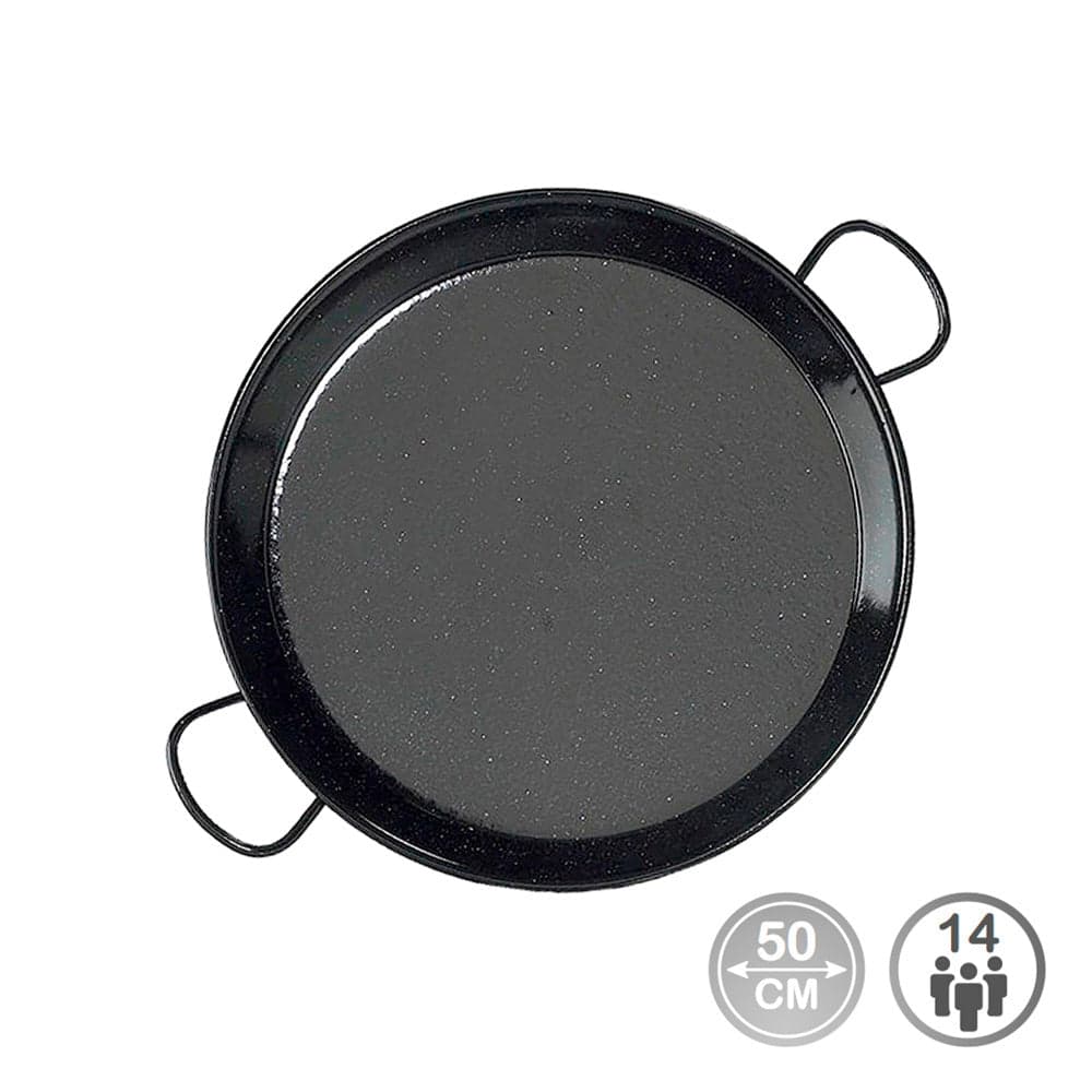 FRIGIDEIRA PARA PAELHA TRADICIONAL EM AÇO ESMALTADO Ø50CM (14 PES
