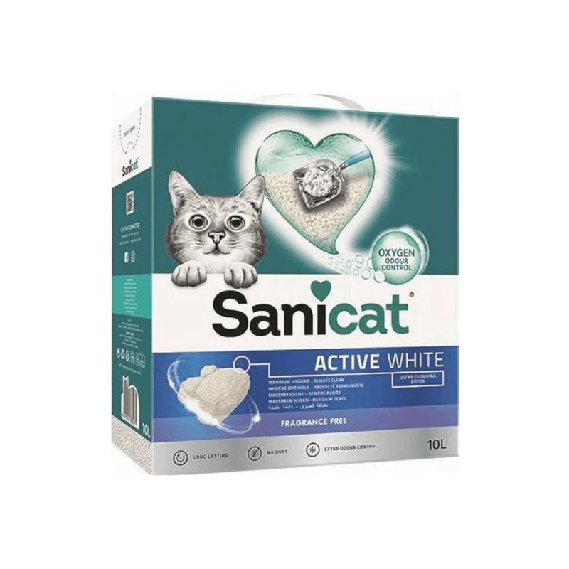 Sanicat Active White Arena para Gatos Sin Perfume