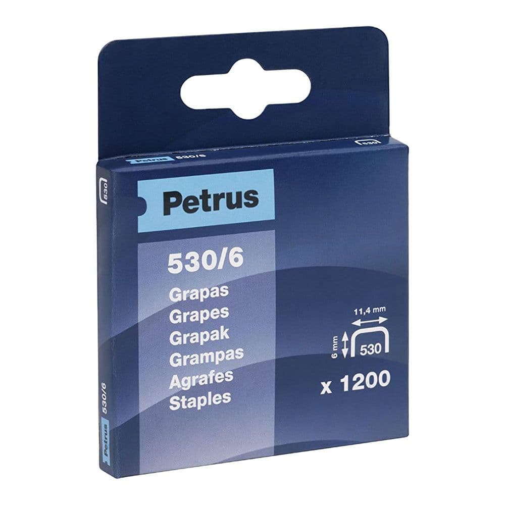 Petrus Caixa 1200 Agrafos Cravadora n 530/6 - 77513