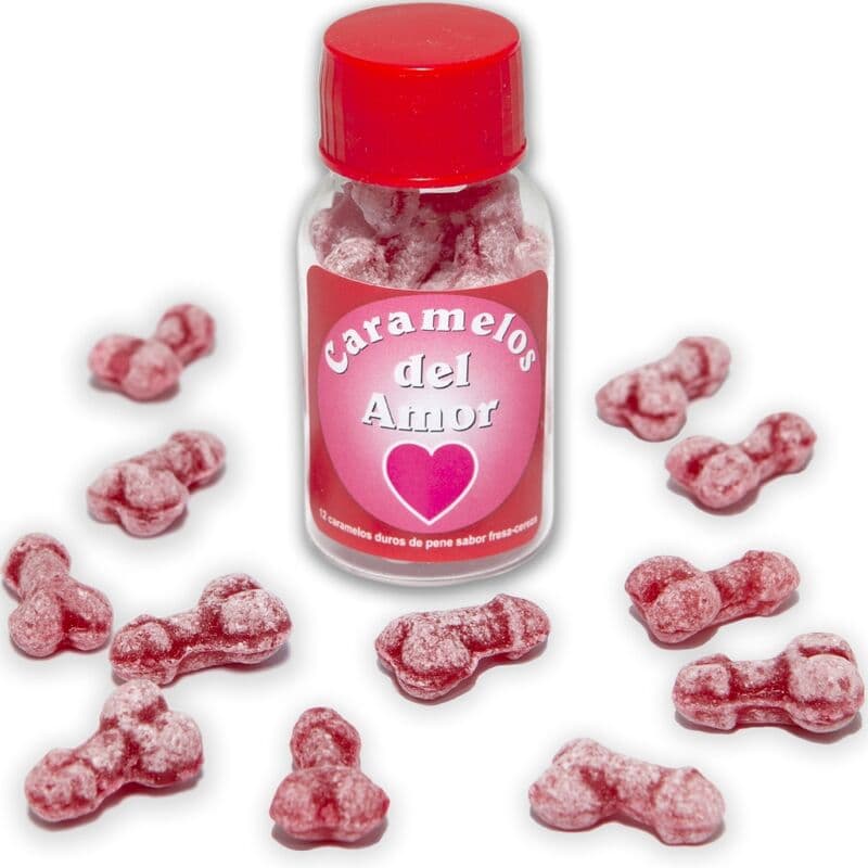 Diablo Picante Doces de Amor Pênis Morango/Cereja D-242356
