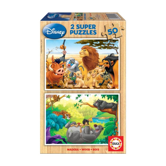 Educa Puzzle 2x50 Peças - Rei Leão e Selva - 13144