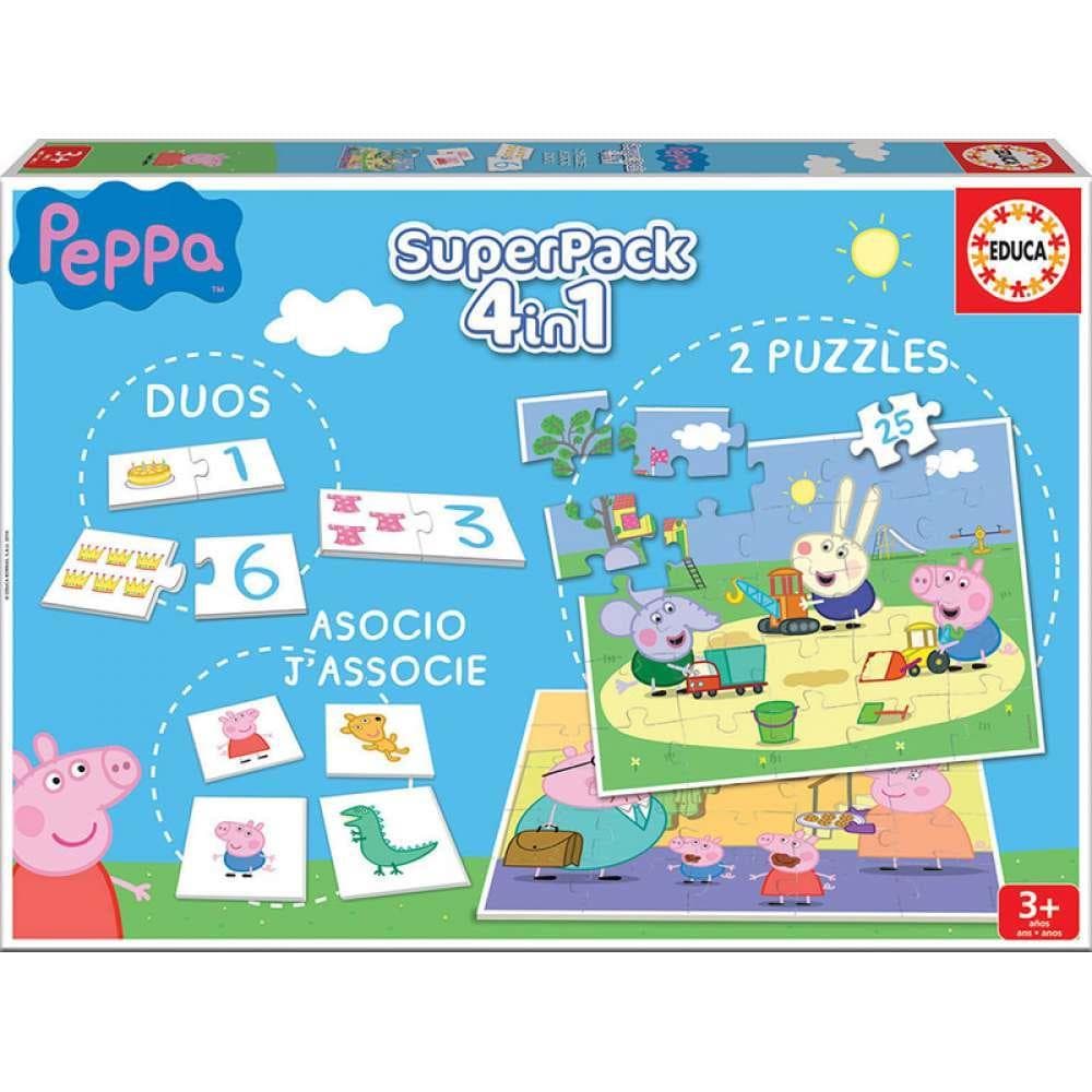 Educa Jogo Superpack 4 em 1 - Porquinha Peppa - 16229