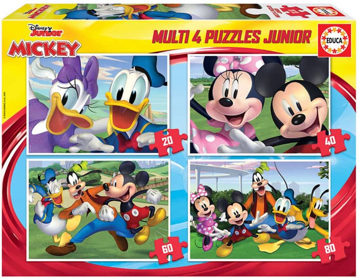 Disney 4 Multi Puzzles Mickey & Friends EDU1323