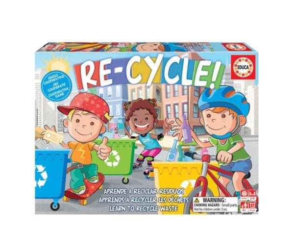 Jogo educativo reciclagem "Re-Cycle" Lixo 4+